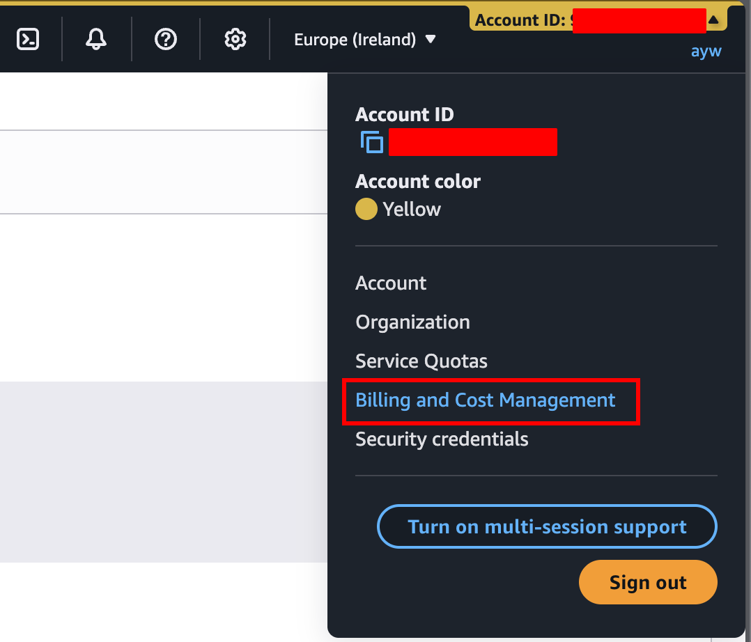 open billing console